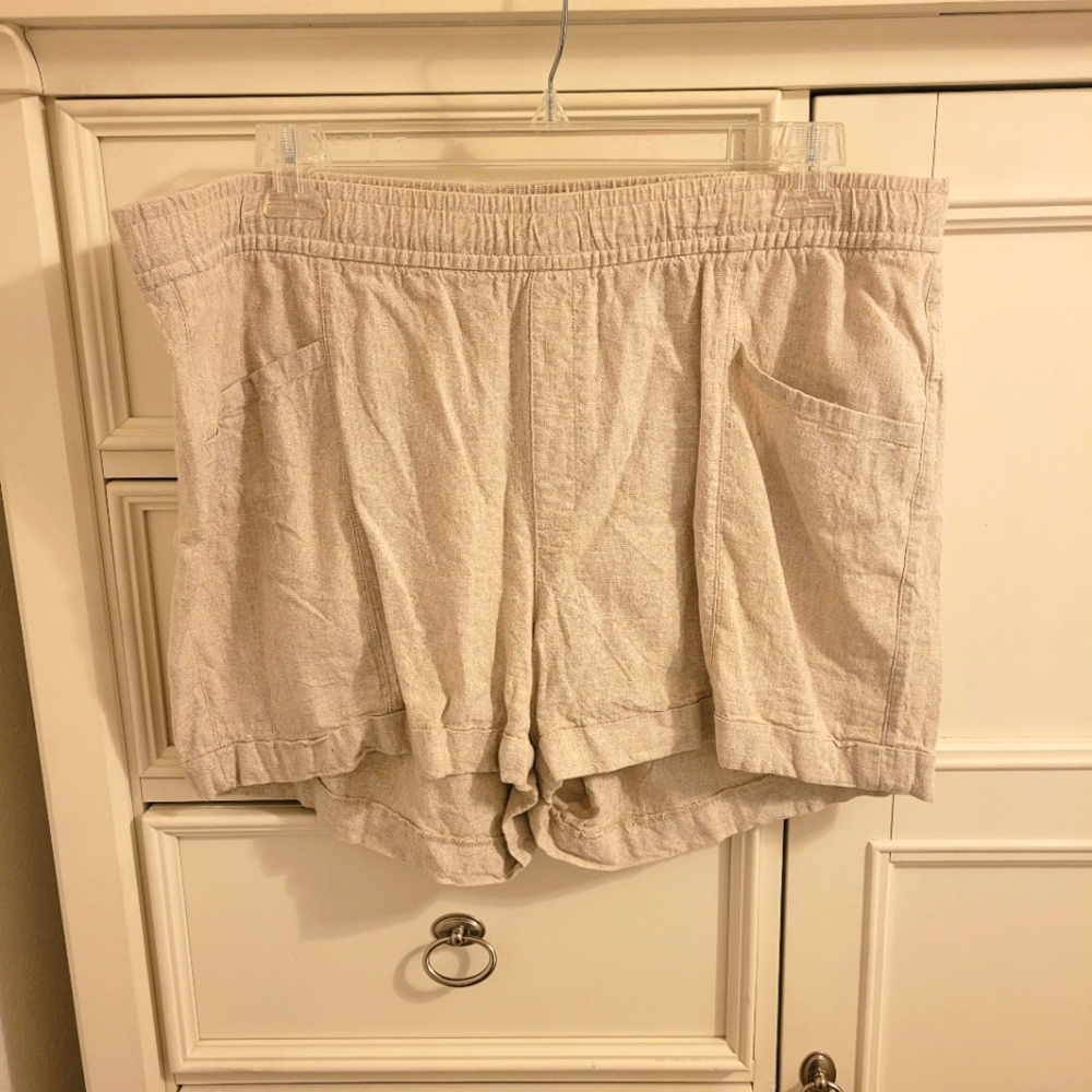 💥3/$24 Old Navy Linen Blend Elastic Waist‎ Shorts With Drawstring